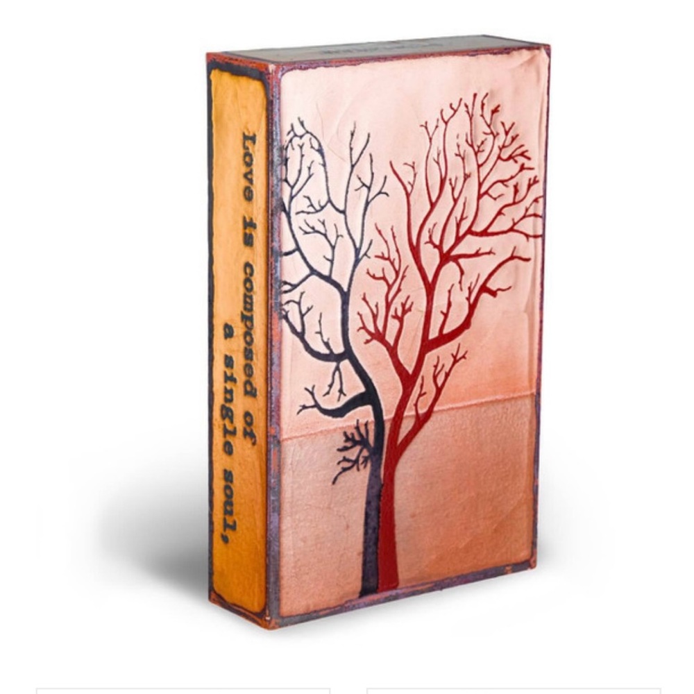 Houston Llew COPPER ART collectible TILE in box